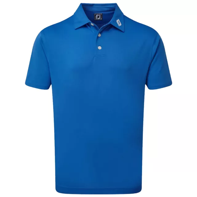 FootJoy Herren Stretch Pique Solid Polohemd Tour Golf Oberteil Blau S FJ 2023