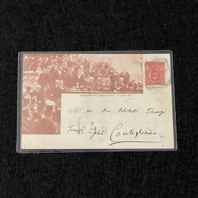 Contigliano  Umbria Terni  F.p. Viag. 1899 Onorevole Avv. Solidati Tiburzi Rara