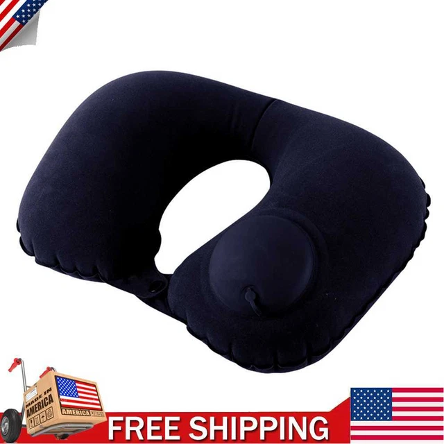U Shaped Travel Neck Pillow Inflatable Car Head Neck Support for Auto Airplane