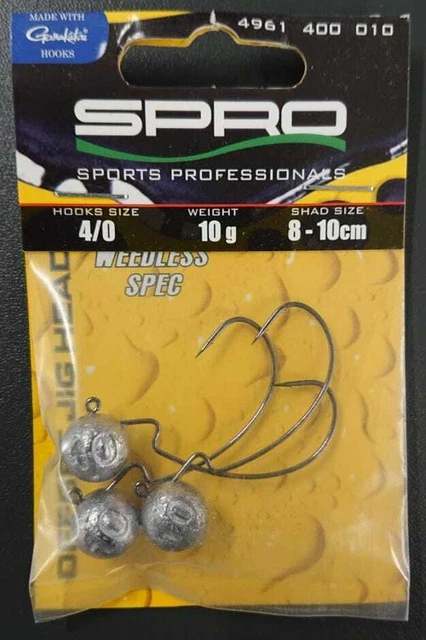 SPRO OFFSET JIG HEAD 4/0 10g Jigkopf 3 Stück Jighead Bleiköpfe NEW