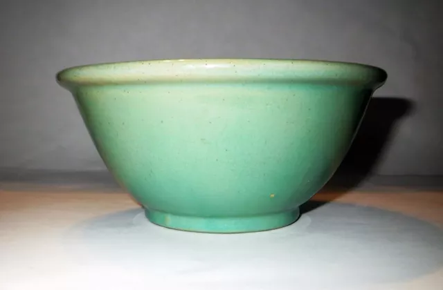 Antique Chinese Qing Dynasty GREEN GLAZE - CELADON POTTERY BOWL 2