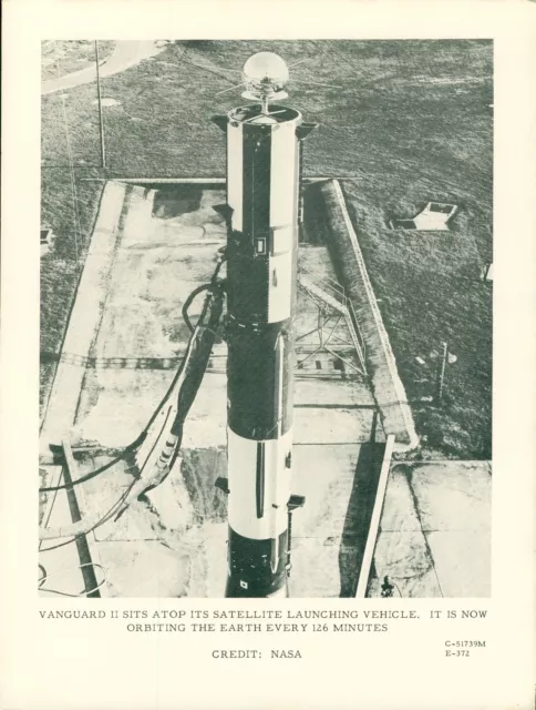 c1958 NASA Vanguard II Launch Promotional Project Photo Space Satellite Orbit