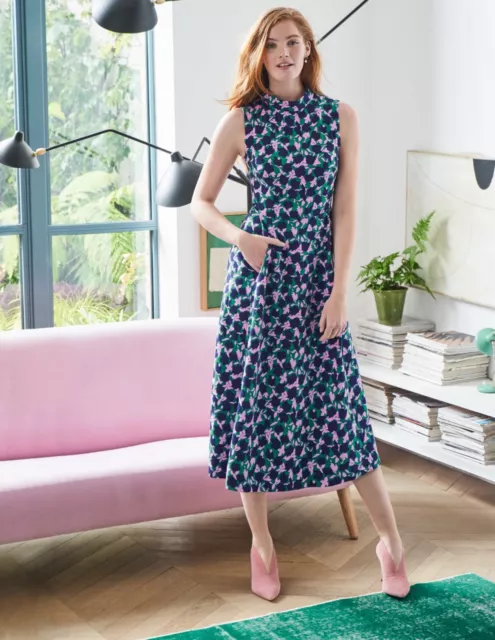 BODEN Miriam Ponte Midi Dress Floral Green J0572 RRP £98.00 UK 12R Stunning. BODEN Miriam Ponte Midi Dress Floral Green J0572 RRP £98.00 UK 12R Stunning.