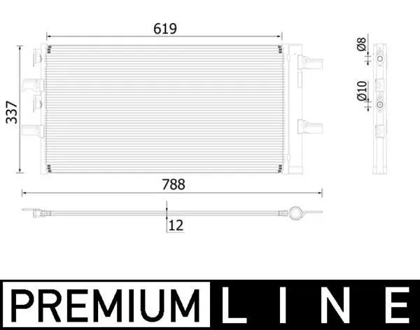 MAHLE KLIMAKONDENSATOR KLIMAKÜHLER passend für BMW 1 F40 2 X1 X2 MINI Cooper F60