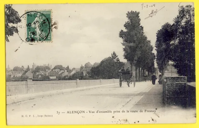 CPA 61 - ALENÇON in 1908 (Orne) view taken from the road of FRESNAY