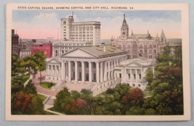State Capitol Square, City Hall, Richmond VA Virginia Postcard (#7655)
