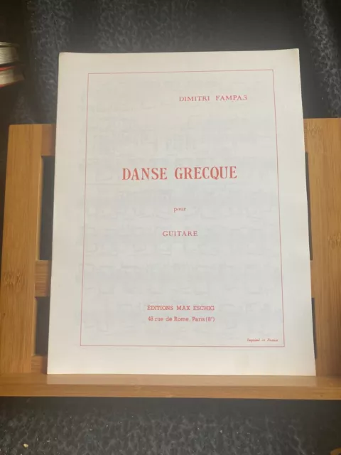 Dimitri Fampas Danse Grecque pour guitare partition éditions Max Eschig