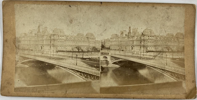 France, Boucau, Au Bord De L'eau - Tirage Albuminé Original Circa 1887