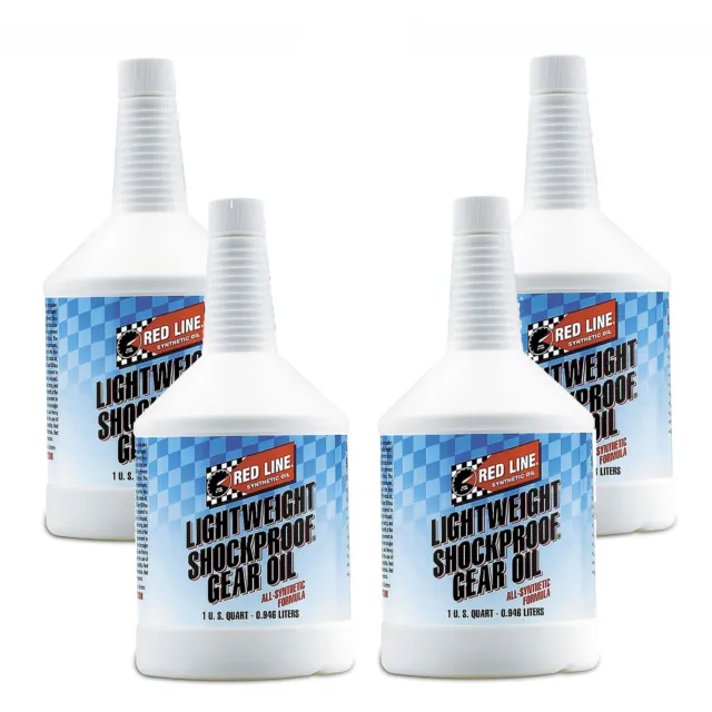 Red Line 58404 Lightweight ShockProof Gear Oil Transmission Fluid LSD (4 Quarts)