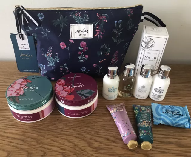 JOULES TOILETRY BAG Beauty Bundle Molton Brown Body Shop Perfume Poppy & Barley