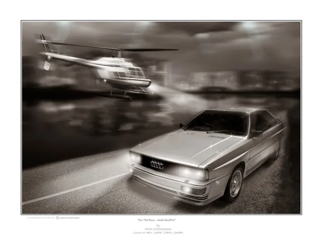 On The Run - Audi Quattro  Art Print Picture Limited Edition (250) Artist Signed