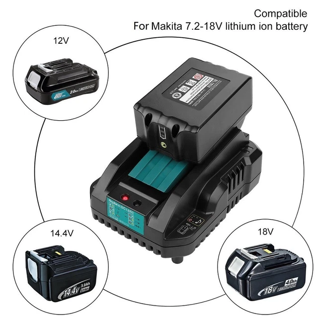 Caricabatterie Batteria Al Litio 125 97 170mm 14.4V/18V 3A 50-60HZ DC18R DC18RC