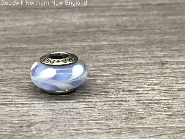 925 Sterling Silver Pandora ALE Glass Bead Charm 1/2" 3.28g