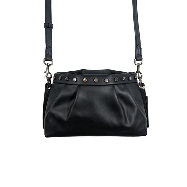 Clutch Crossbody Bag Universal Thread Black Snap Closure Faux Leather Magnetic