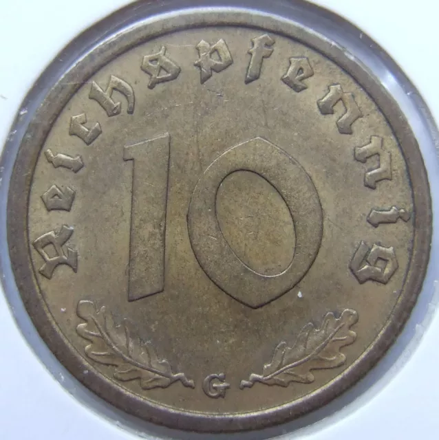 Münze Deutsches Reich 3. Reich 10 Reichspfennig 1937 G in Vorzüglich