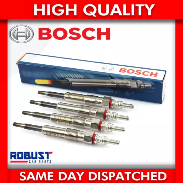 4X BOSCH GLOW PLUGS FOR VOLKSWAGEN GOLF MK5 1.9 TDi