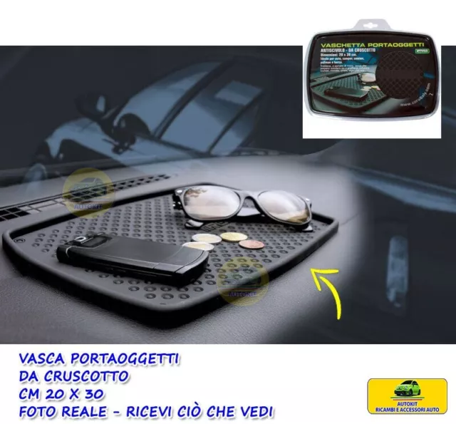 PORTA OGGETTI AUTO cruscotto tappetino antiscivolo per trasporto vaschetta  gomma EUR 11,90 - PicClick IT