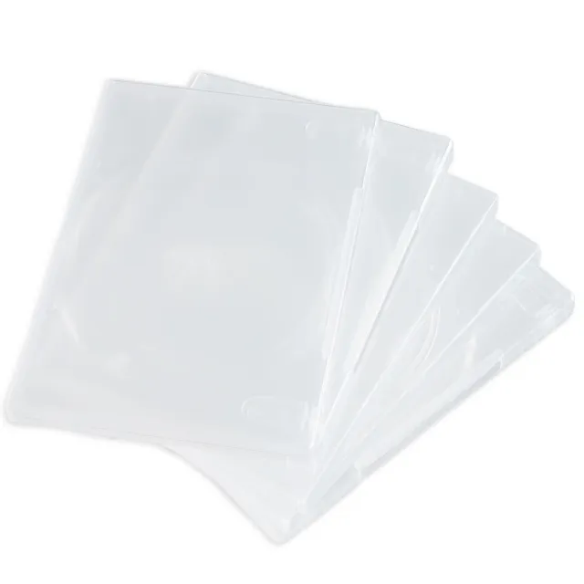 6 pcs 14mm Single Clear Standard CD DVD Bluray Disc Cases