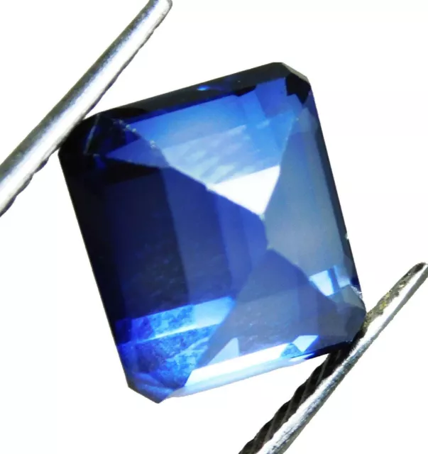 6,90 ct naturel magnifique saphir bleu taille émeraude AAA+++ pierre...