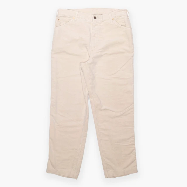 Pantaloni vintage LEVI'S beige regolari dritti anni '90 pile da uomo W33 L30