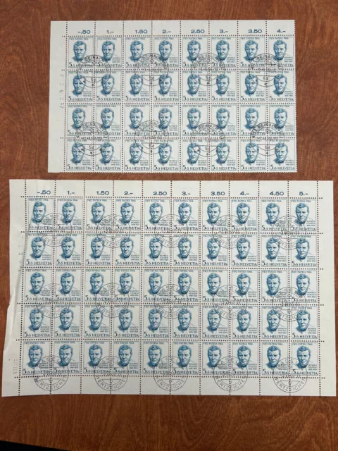 Briefmarke SCHWEIZ Pro Patria 1966 Mi 836  ganzer Bogen plus 32 weitere