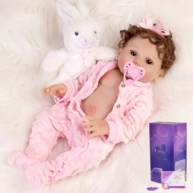 Full Body Silicone Vinyl Realistic Reborn Baby Dolls Newborn Girl Birthday Gift