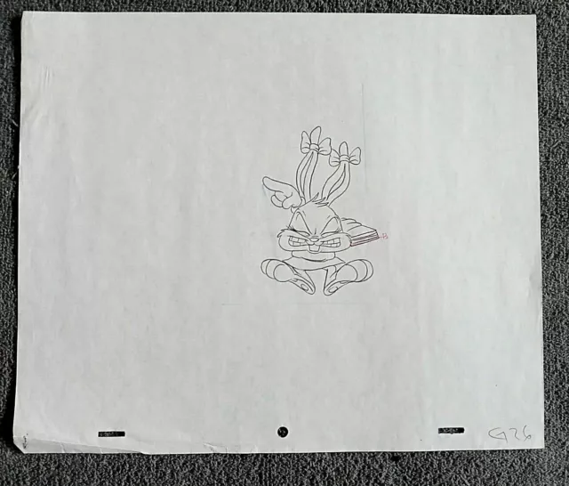 Babs Bunny Original Animation Art Pencil TINY TOONS Warner Brothers 1990's
