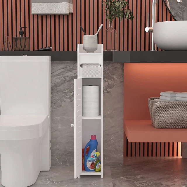 BATHROOM STORAGE CORNER Floor Toilet Towel Paper Holder Stand