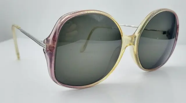 Vintage 17 Purple Translucent Oval Sunglasses FRAMES ONLY