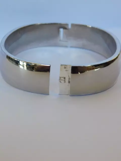 HEAVY/SOLID STERLING SILVER 925 Hinged Bangle Bracelet - 75.53 Grams Of ...