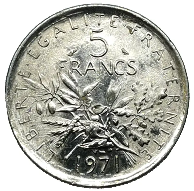 O. Roty 5 Francs Semeuse 1971 FRANCE (298G)