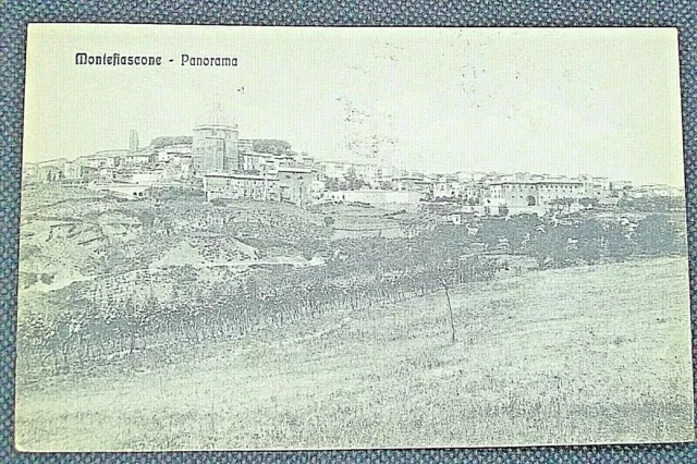 antica cartolina MONTEFIASCONE 1911 - PANORAMA  old postcard (VITERBO)