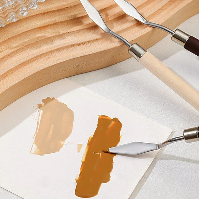 Palos de mezcla de maquillaje espátula de acero inoxidable S1