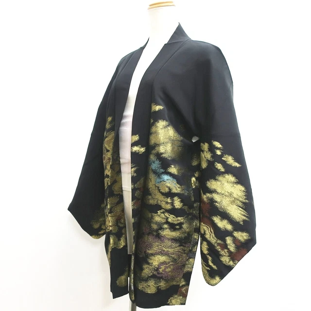 9012C5 Silk Vintage Japanese Kimono Haori Jacket Cloud