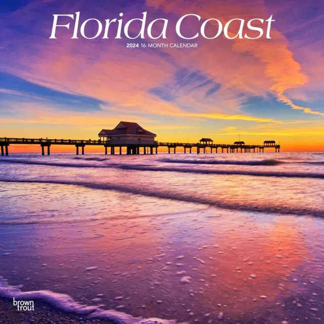 FLORIDA COAST 2024 12x24" Monthly Square Wall Calendar 16.99 PicClick