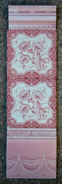 Alfred Meakin - Antique Art Nouveau Majolica - 4 Tile Set - C1900