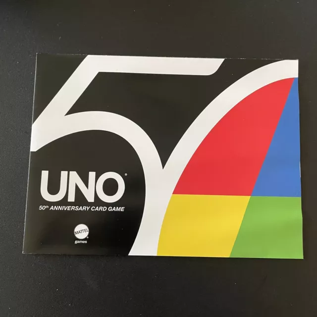 MATTEL GAMES UNO Premium 50th Anniversary Edition Matching Card Game ...