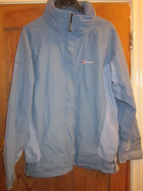 Ladies Aquafoil Berghaus Jacket,Size 14,Light Blue,Hiking Walking Outdoors,Camp