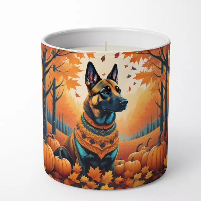 Belgian Malinois Fall Pumpkin Spice Scent 10 oz Soy Candle DAC1016CDL