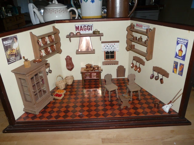 Cuisine en métal jouet vintage années 1960