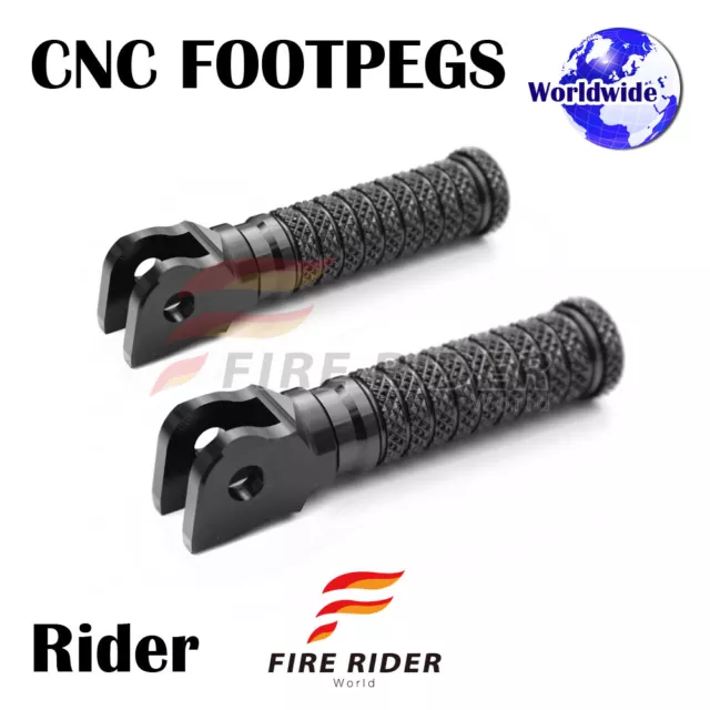 For Honda CBR500R 13-21 14 15 16 17 18 19 20 FRW CNC Black Front Footpegs
