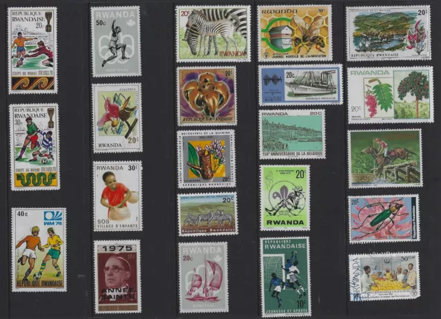 O-539 Rwanda / A Small Collection Early & Modern Lhm & Used