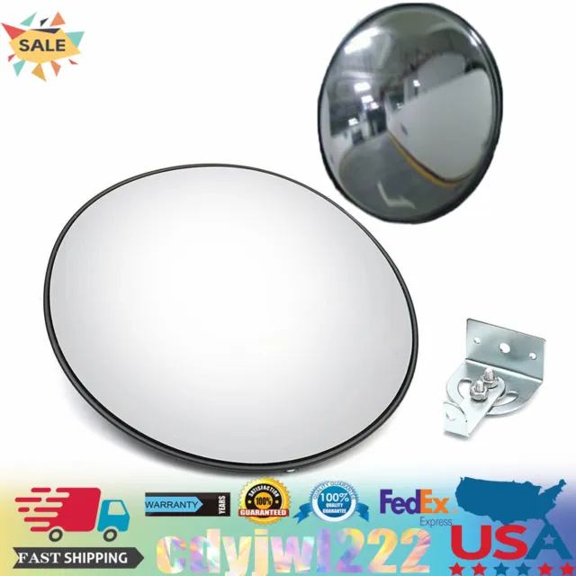 12" Traffic Convex Mirror Driveway Road Street Corners Garages Outdoor Safety US