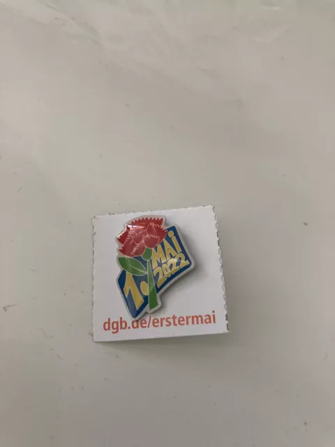 Pin Erster 1. Mai 2022 Anstecker DGB Gewerkschaft iG Metall Ver.di IGBAU NGG