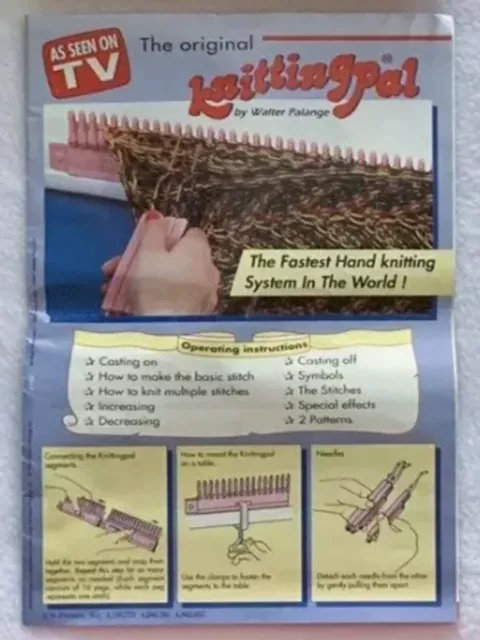 Knitting Pal by Walter Palange Hand Knitting Loom Kit System