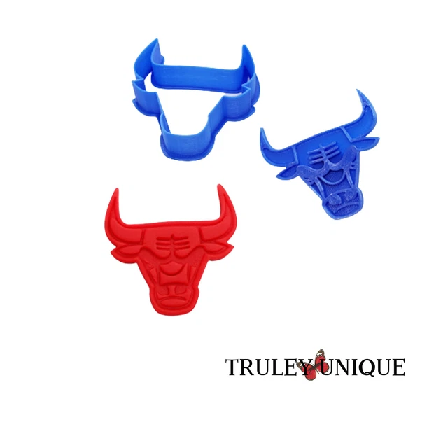 Chicago Bulls, Cookie Cutter, Embossing Stamp, Set