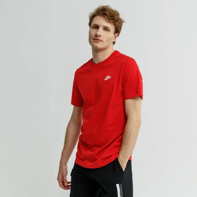 Nike Sportswear T-Shirt - Größe L - CLUB TEE - Basic Shirt Unisex T-Shirt - Rot