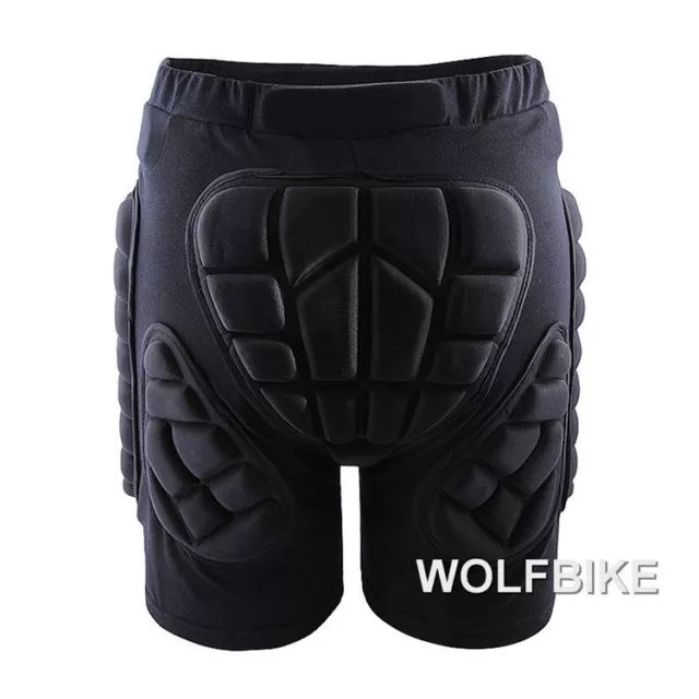 WOLFBIKE BC305 Short de protection antidérapant ski, vélo, patinabe, cross, NOIR