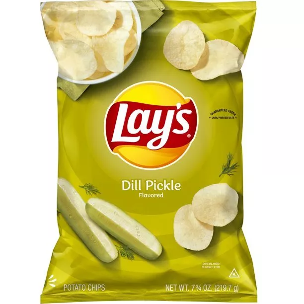 Lay's Potato Chips Dill Pickle Arôme 229ml Deux Paquet Monde Navire Exp 05/2023