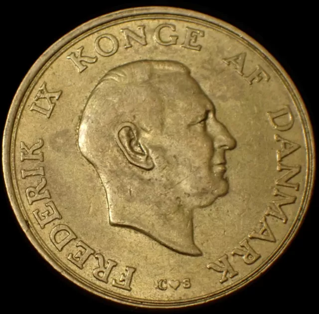 Denmark 1 Krone 1958 Frederik IX Coin WCA 6543